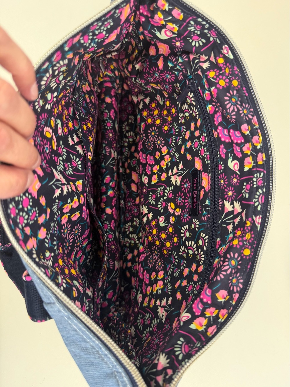 NWT Vera Bradley VBU Satchel Blue Chambray - Picture 4 of 8